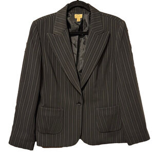 Caslon Charcoal Pinstripe Professional Blazer